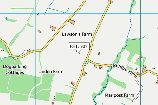 RH13 9BY map - OS VectorMap District (Ordnance Survey) RH13 9BY map - OS VectorMap District (Ordnance Survey)