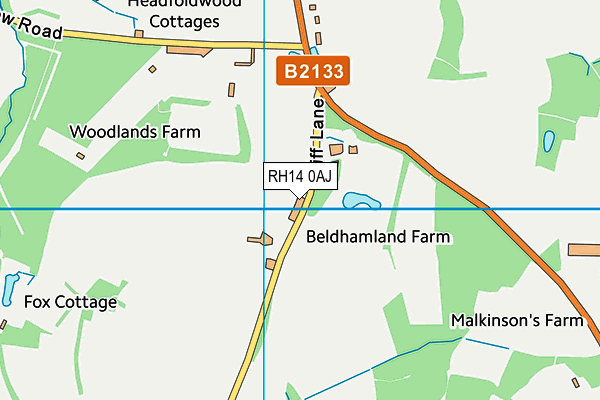 RH14 0AJ map - OS VectorMap District (Ordnance Survey) RH14 0AJ map - OS VectorMap District (Ordnance Survey)