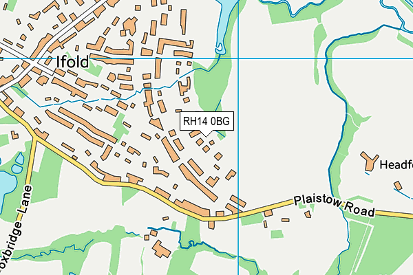 RH14 0BG map - OS VectorMap District (Ordnance Survey) RH14 0BG map - OS VectorMap District (Ordnance Survey)