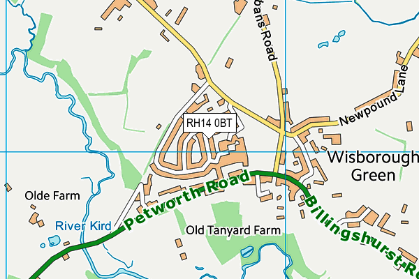 RH14 0BT map - OS VectorMap District (Ordnance Survey) RH14 0BT map - OS VectorMap District (Ordnance Survey)
