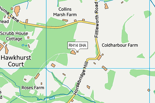 RH14 0HA map - OS VectorMap District (Ordnance Survey) RH14 0HA map - OS VectorMap District (Ordnance Survey)