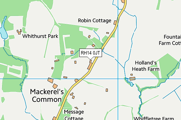 RH14 0JT map - OS VectorMap District (Ordnance Survey) RH14 0JT map - OS VectorMap District (Ordnance Survey)