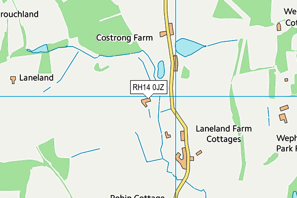 RH14 0JZ map - OS VectorMap District (Ordnance Survey) RH14 0JZ map - OS VectorMap District (Ordnance Survey)
