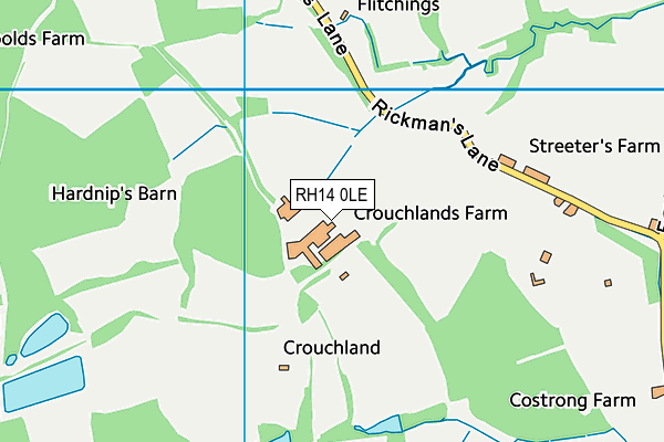 RH14 0LE map - OS VectorMap District (Ordnance Survey) RH14 0LE map - OS VectorMap District (Ordnance Survey)