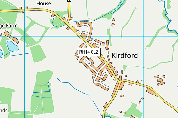 RH14 0LZ map - OS VectorMap District (Ordnance Survey)