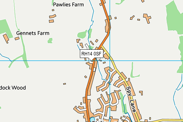 RH14 0SF map - OS VectorMap District (Ordnance Survey) RH14 0SF map - OS VectorMap District (Ordnance Survey)