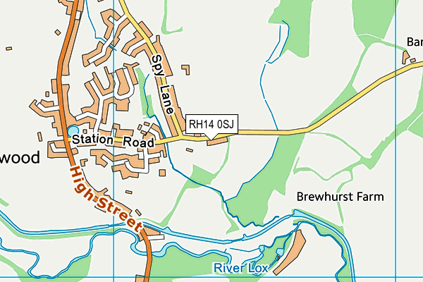 RH14 0SJ map - OS VectorMap District (Ordnance Survey) RH14 0SJ map - OS VectorMap District (Ordnance Survey)