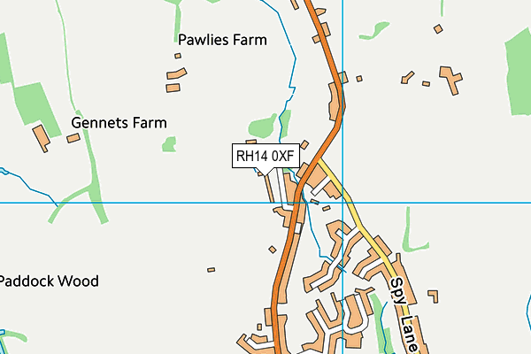 RH14 0XF map - OS VectorMap District (Ordnance Survey) RH14 0XF map - OS VectorMap District (Ordnance Survey)