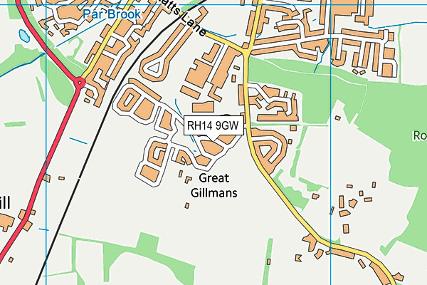 RH14 9GW map - OS VectorMap District (Ordnance Survey) RH14 9GW map - OS VectorMap District (Ordnance Survey)