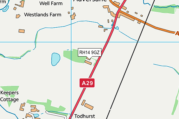 RH14 9GZ map - OS VectorMap District (Ordnance Survey) RH14 9GZ map - OS VectorMap District (Ordnance Survey)