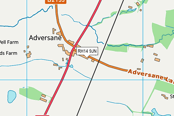 RH14 9JN map - OS VectorMap District (Ordnance Survey) RH14 9JN map - OS VectorMap District (Ordnance Survey)