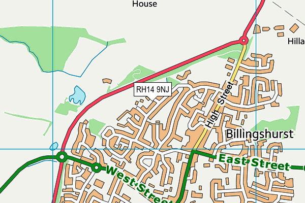 RH14 9NJ map - OS VectorMap District (Ordnance Survey) RH14 9NJ map - OS VectorMap District (Ordnance Survey)