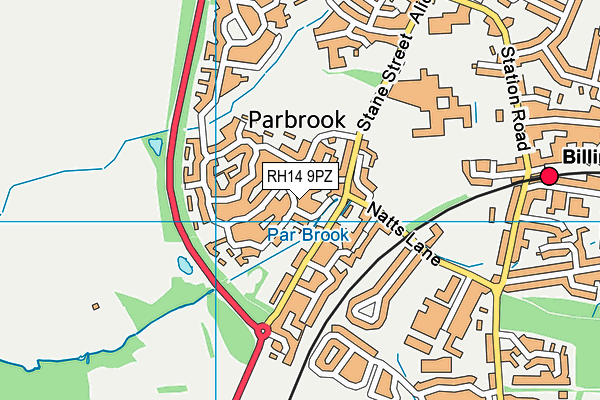 RH14 9PZ map - OS VectorMap District (Ordnance Survey) RH14 9PZ map - OS VectorMap District (Ordnance Survey)