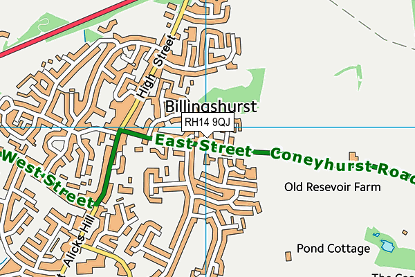 RH14 9QJ map - OS VectorMap District (Ordnance Survey) RH14 9QJ map - OS VectorMap District (Ordnance Survey)