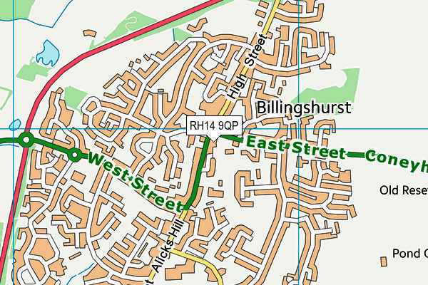 RH14 9QP map - OS VectorMap District (Ordnance Survey) RH14 9QP map - OS VectorMap District (Ordnance Survey)