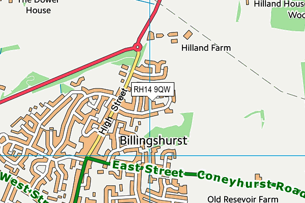 RH14 9QW map - OS VectorMap District (Ordnance Survey) RH14 9QW map - OS VectorMap District (Ordnance Survey)