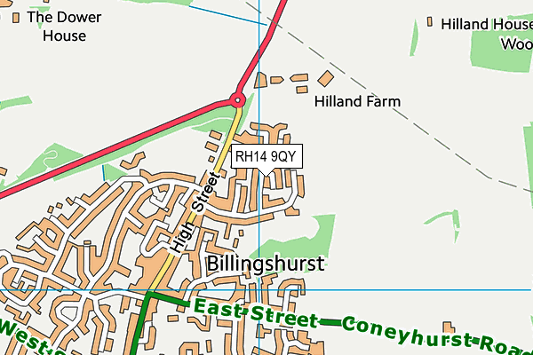 RH14 9QY map - OS VectorMap District (Ordnance Survey) RH14 9QY map - OS VectorMap District (Ordnance Survey)