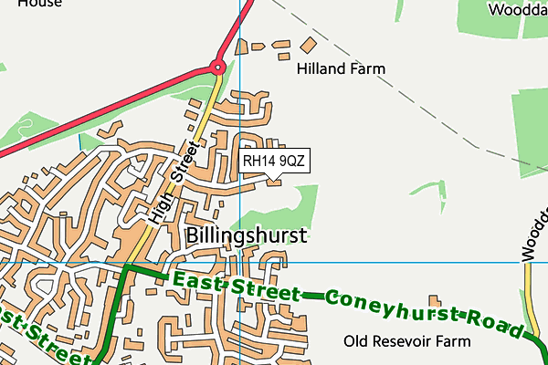 RH14 9QZ map - OS VectorMap District (Ordnance Survey) RH14 9QZ map - OS VectorMap District (Ordnance Survey)
