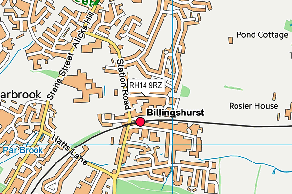 RH14 9RZ map - OS VectorMap District (Ordnance Survey) RH14 9RZ map - OS VectorMap District (Ordnance Survey)