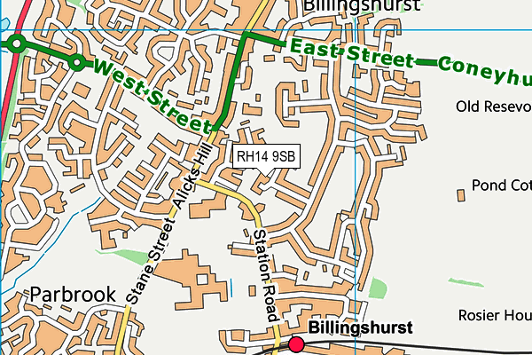 RH14 9SB map - OS VectorMap District (Ordnance Survey) RH14 9SB map - OS VectorMap District (Ordnance Survey)