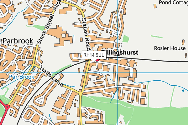 RH14 9UU map - OS VectorMap District (Ordnance Survey) RH14 9UU map - OS VectorMap District (Ordnance Survey)