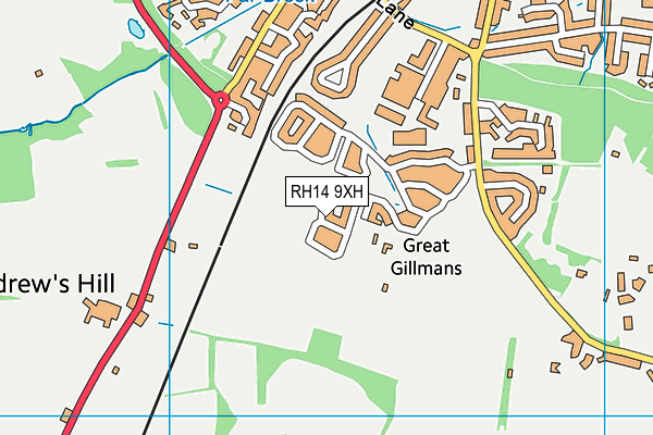 RH14 9XH map - OS VectorMap District (Ordnance Survey) RH14 9XH map - OS VectorMap District (Ordnance Survey)
