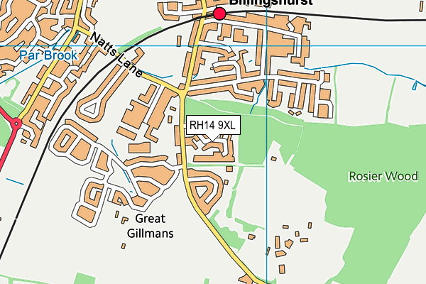 RH14 9XL map - OS VectorMap District (Ordnance Survey) RH14 9XL map - OS VectorMap District (Ordnance Survey)