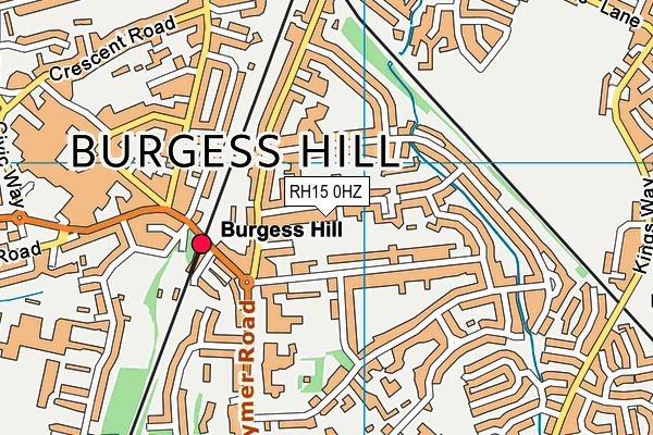 RH15 0HZ map - OS VectorMap District (Ordnance Survey)