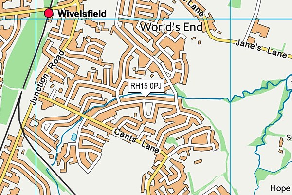 RH15 0PJ map - OS VectorMap District (Ordnance Survey) RH15 0PJ map - OS VectorMap District (Ordnance Survey)