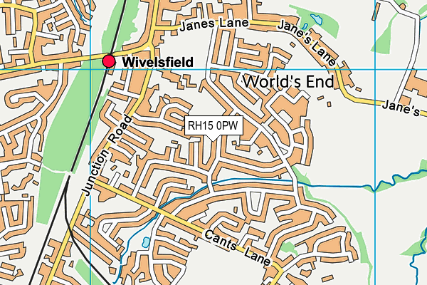 RH15 0PW map - OS VectorMap District (Ordnance Survey) RH15 0PW map - OS VectorMap District (Ordnance Survey)