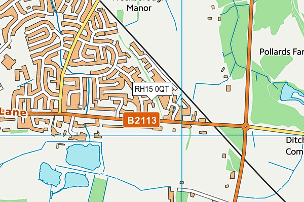 RH15 0QT map - OS VectorMap District (Ordnance Survey) RH15 0QT map - OS VectorMap District (Ordnance Survey)