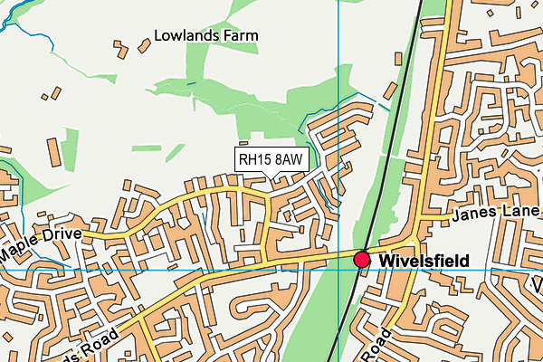 RH15 8AW map - OS VectorMap District (Ordnance Survey) RH15 8AW map - OS VectorMap District (Ordnance Survey)