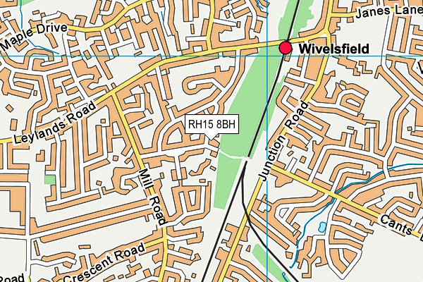 RH15 8BH map - OS VectorMap District (Ordnance Survey) RH15 8BH map - OS VectorMap District (Ordnance Survey)