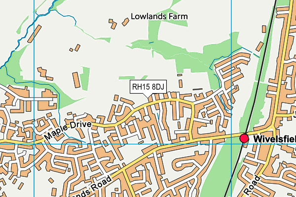 RH15 8DJ map - OS VectorMap District (Ordnance Survey) RH15 8DJ map - OS VectorMap District (Ordnance Survey)
