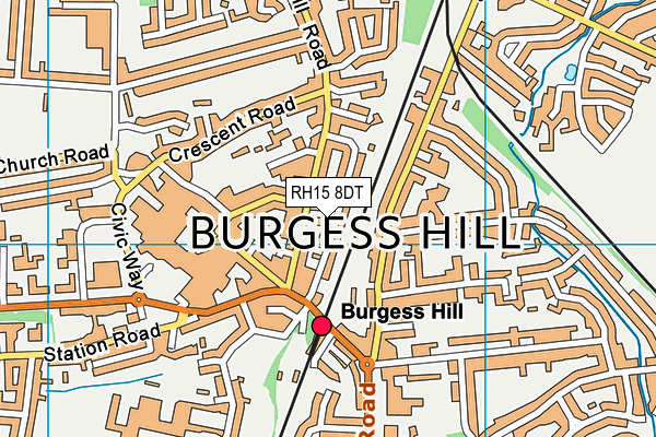RH15 8DT map - OS VectorMap District (Ordnance Survey) RH15 8DT map - OS VectorMap District (Ordnance Survey)
