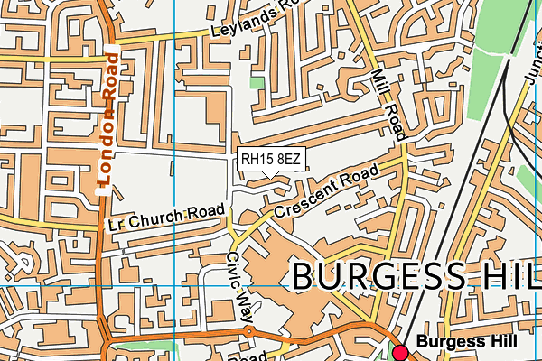 RH15 8EZ map - OS VectorMap District (Ordnance Survey)