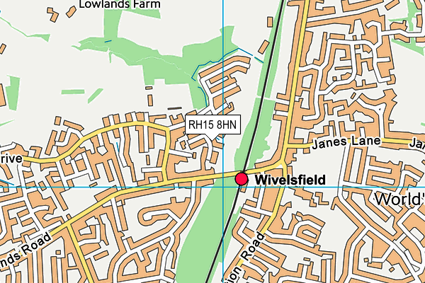 RH15 8HN map - OS VectorMap District (Ordnance Survey) RH15 8HN map - OS VectorMap District (Ordnance Survey)