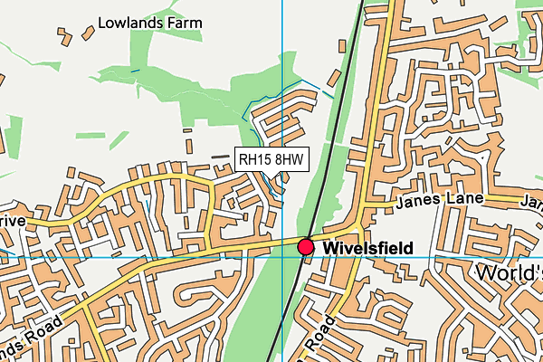 RH15 8HW map - OS VectorMap District (Ordnance Survey) RH15 8HW map - OS VectorMap District (Ordnance Survey)