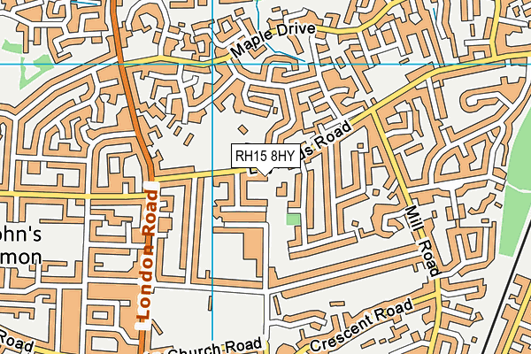 RH15 8HY map - OS VectorMap District (Ordnance Survey) RH15 8HY map - OS VectorMap District (Ordnance Survey)