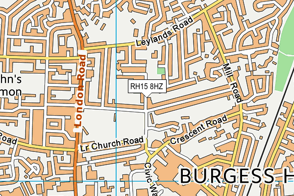 RH15 8HZ map - OS VectorMap District (Ordnance Survey) RH15 8HZ map - OS VectorMap District (Ordnance Survey)