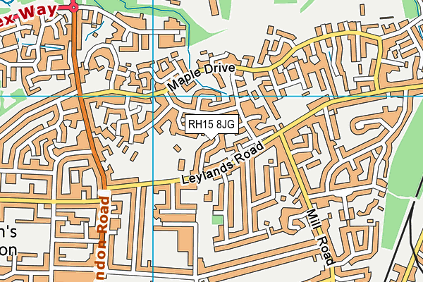 RH15 8JG map - OS VectorMap District (Ordnance Survey) RH15 8JG map - OS VectorMap District (Ordnance Survey)