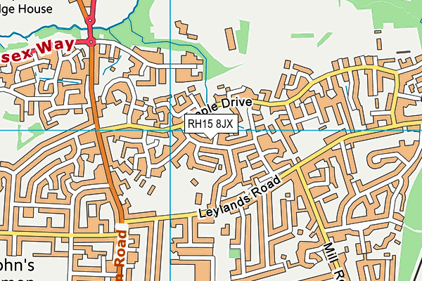 RH15 8JX map - OS VectorMap District (Ordnance Survey) RH15 8JX map - OS VectorMap District (Ordnance Survey)