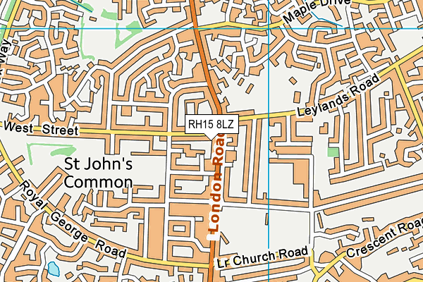 RH15 8LZ map - OS VectorMap District (Ordnance Survey) RH15 8LZ map - OS VectorMap District (Ordnance Survey)