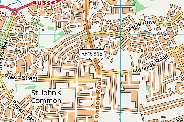 RH15 8NE map - OS VectorMap District (Ordnance Survey) RH15 8NE map - OS VectorMap District (Ordnance Survey)
