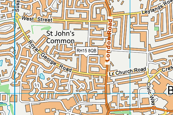 RH15 8QB map - OS VectorMap District (Ordnance Survey) RH15 8QB map - OS VectorMap District (Ordnance Survey)