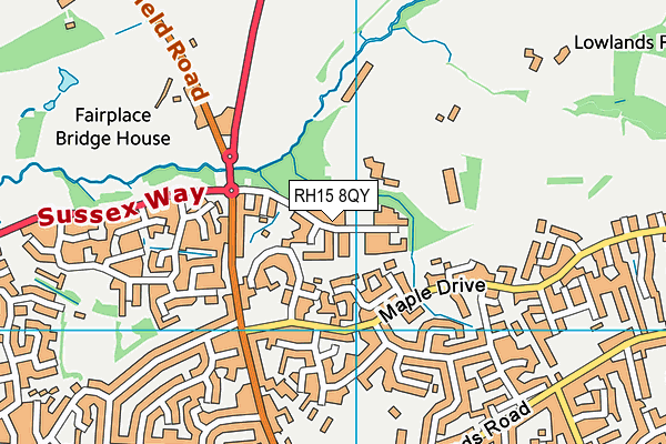 RH15 8QY map - OS VectorMap District (Ordnance Survey)