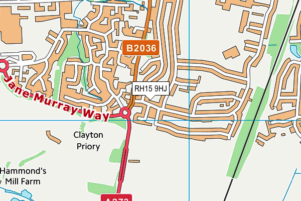 RH15 9HJ map - OS VectorMap District (Ordnance Survey)