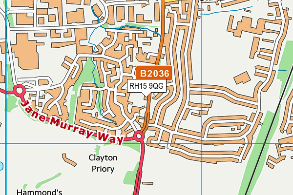RH15 9QG map - OS VectorMap District (Ordnance Survey) RH15 9QG map - OS VectorMap District (Ordnance Survey)