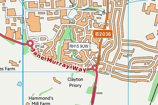 RH15 9UW map - OS VectorMap District (Ordnance Survey) RH15 9UW map - OS VectorMap District (Ordnance Survey)