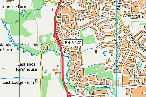 RH15 9XZ map - OS VectorMap District (Ordnance Survey) RH15 9XZ map - OS VectorMap District (Ordnance Survey)